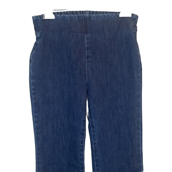 Soft Surroundings Jeans Womens Blue Pull On Boot Cut Denim Jeans Stretch Sz S - Picture 2 of 10